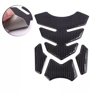 Black Universal Motorcycle Gas Fuel Oil Tank Pad 3D Decal Sticker Protector - Bild 1 von 7