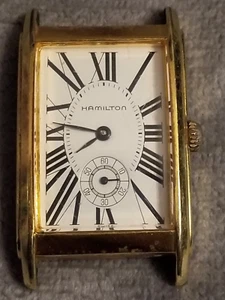Reloj Cuarzo Hamilton 6160 Ardmore Vintage Tono Dorado - Hecho en Suiza - FUNCIONA - Imagen 1 de 10