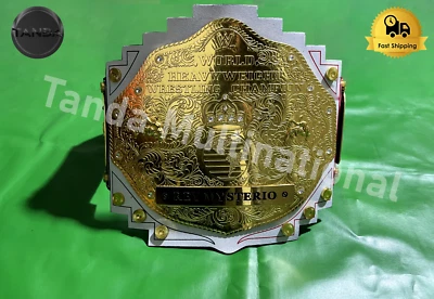 Cinturón Personalizado Rey Mysterio Big Gold Campeonato Mundial Peso Pesado Lucha Libre 2mm Foto 1 de 4