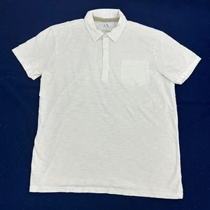 Armani Exchange A|X Shirt Men's XL White Short Sleeve Polo Logo Pocket - Picture 1 of 8