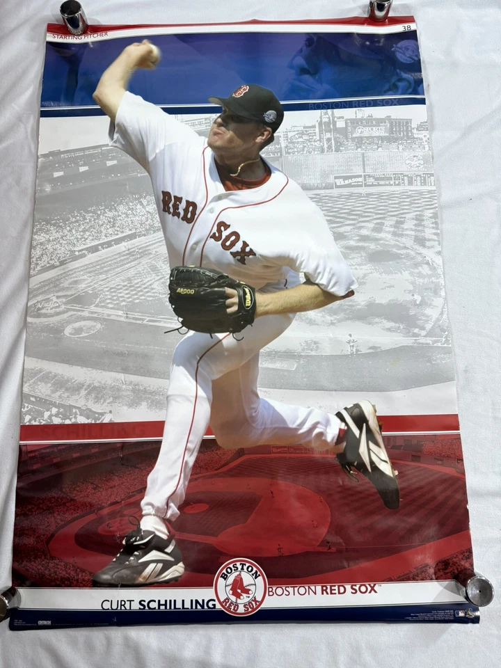 Boston Red Sox 2004 WORLD SERIES 22.25x34” Baseball POSTER Curt Schilling MLB - Image 1 of 3