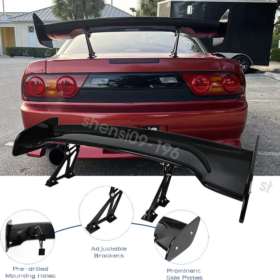 46" Glossy Black GT Style Rear Car Trunk Lip Spoiler For Nissan 240SX 1989-1998 - Image 1 of 4