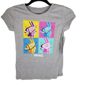 Camiseta Fortnite Loot Llama Grid Batalla Niñas Gris Talla M 7 8 Nueva Mangas Cortas - Imagen 1 de 12