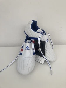 Adidas Taekwondo Martial Arts Genuine Leather White Training Shoes Size 4 - Picture 1 of 8