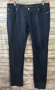 Pantalones de mezclilla para mujer Wet Seal talla 13 lavado oscuro pierna recta 34 x 34 j305 - Imagen 1 de 3