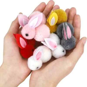 3 Plastic Easter Bunnies in Plastic Eggs random colours - Picture 1 of 5