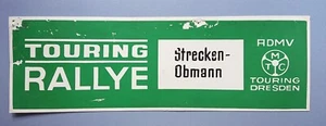 altes Schild Touring Rallye Strecken-Obmann ADMV Touring Dresden Oldtimer DDR - Bild 1 von 6
