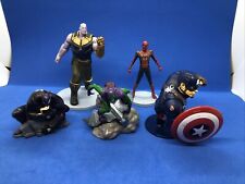 Lot of 5 Marvel Figures Venom, Green Goblin, Spiderman, Captain America, Thanos
