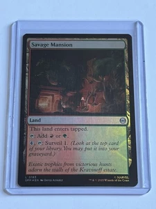 Savage Mansion 183  MTG Marvels Spider-Man 2025  Near Mint  Foil Land - Picture 1 of 16