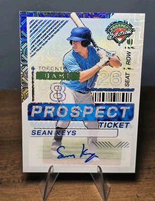 2024 Prospect Edition Sean Keys Prospect Ticket Signatures Mojo 11/25 Blue Jays - Image 1 of 4