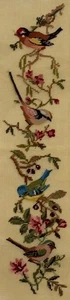 Preworked FOUR BIRDS Bell Pull Table Runner Needlepoint Canvas 5.5" x 25.5" 1531 - Picture 1 of 6
