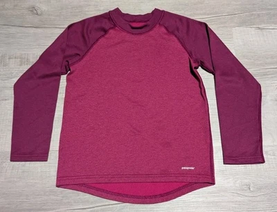Patagonia Capilene 3 Midweight Long Sleeve T Shirt Top Girls Size M 10 Pink - Image 1 of 4