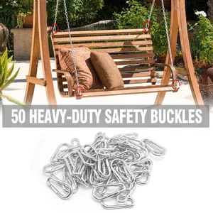 M8 Spring Snap Buckles 3" Galvanized Steel Safety Connectors for Hammocks - Picture 1 of 7