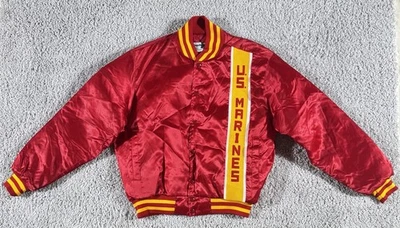 Chaqueta Soffe De Colección Marines de Estados Unidos Para Hombres Grande Satén Bombardero Edredón Forrado USMC EE. UU. Foto 1 de 4