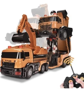 Transform Robot Car Excavator Toys Truck, Transform RC Robot Construction - Picture 1 of 8
