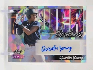 2024 Leaf Vivid Quentin Young Autograph 5/9 Grey Crystal Power Brokers #PB-QY1 - Picture 1 of 2