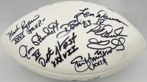 SB MVP's Signed White Wilson NFL Football 16 Sigs Joe Namath PSA/DNA AB10133 - Picture 1 of 10