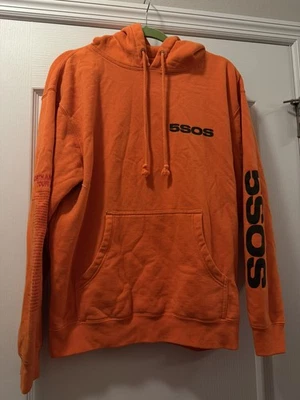5SOS 5 секунд лета North American Tour 2019 оранжевый пуловер толстовка с капюшоном средний  - Изображение 1 из 4