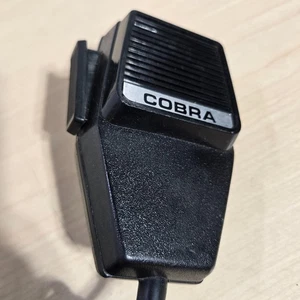 Cobra 4-pinowy mikrofon ręczny CB używany czarny pasek citizen radio - Zdjęcie 1 z 3