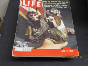 LIFE MAGAZINE 1959 JUNE 15 AMERICA'S SPACE TRAVELERS ABLE & BAKER MONKEYS - Foto 1 di 1