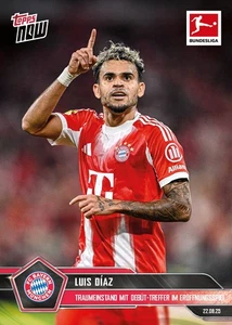 2025-26 Topps Now Bundesliga #5 Luis Diaz Traumeinstand mit Debüt Tor - Picture 1 of 1