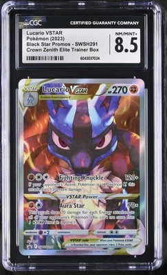 Pokemon Card CGC 8.5 Lucario VSTAR Crown Zenith ETB Promo SWSH291 - Immagine 1 di 2