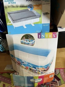 Intex Family Pool Tropical Reef 305 x 183 cm (58485) mit passender Abdeckung - Bild 1 von 2