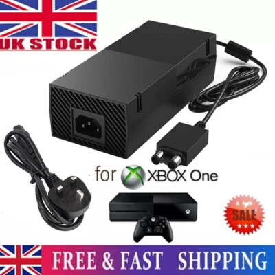 For XBOX ONE Power Supply Brick Console With AC Adapter UK Power Cable Charger - Image 1 of 4