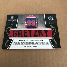 2017/18 LEAF STICKWORK WAYNE GRETZKY NAMEPLATES #1/1INCREDIBLE RARE EARLY STICK