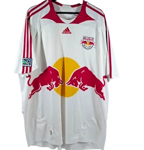 Camiseta Adidas 2008 New York Red Bull MLS Hombres 2XL Casa Blanca Roja Fútbol Fútbol Fútbol - Imagen 1 de 15