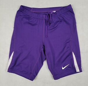 Nike Dri-Fit Womens Small Purple Tight Compression Drawstring Shorts