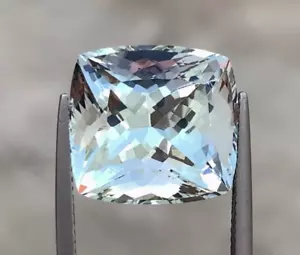 VVS 16.47 CT Natural Aquamarine Gemstone Cushion Cut From Pakistan - Picture 1 of 3