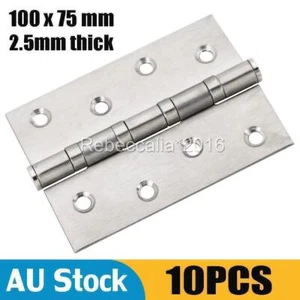 10pcs Door Hinges Stainless Steel 304 grade 100x75x2.5mm Door Hinges heavy duty - Picture 1 of 9