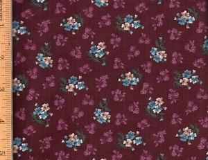 VIP Cranston Floral 100% Algodón Tela Cuarto Graso Primera Precio Precio Púrpura Azul Rosa Bronceado #FA43 - Imagen 1 de 1