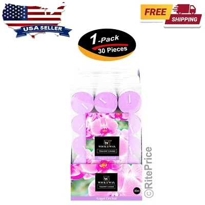 30Pcs Angel Orchid Tealight 2.5hrs Lasting Aromatherapy Scented Candles - New - Image 1 of 4