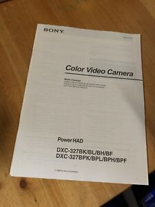 sony dxc-327 manual operating instructions power had video camera