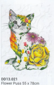 Diamond Dotz 5D Embroidery Facet Art Kit, FLOWER PUSS, Round Dots, DD13.021 - Imagen 1 de 1