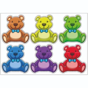 Cute Teddy Bears Sticker Sheet Decal Kid Wall Self Adhesive Vinyl A4 PS0278 - Picture 1 of 1