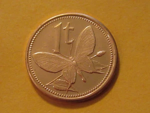 2002 or 04 Papua New Guinea 1 Toea Butterfly coin unc beauty classic coin - Picture 1 of 2