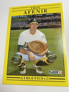 1991 Fleer #1 Troy Afenir- Rookie- Oakland Athletics