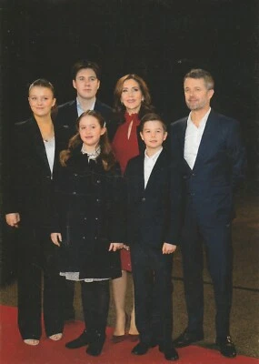 ORIGINAL POSTKARTE - POSTCARD **ORIGINAL POSTCARD**KÖNIGIN MARY-KÖNIG FREDERIK X.-KINDER-ADEL-COPENHAGEN-2022