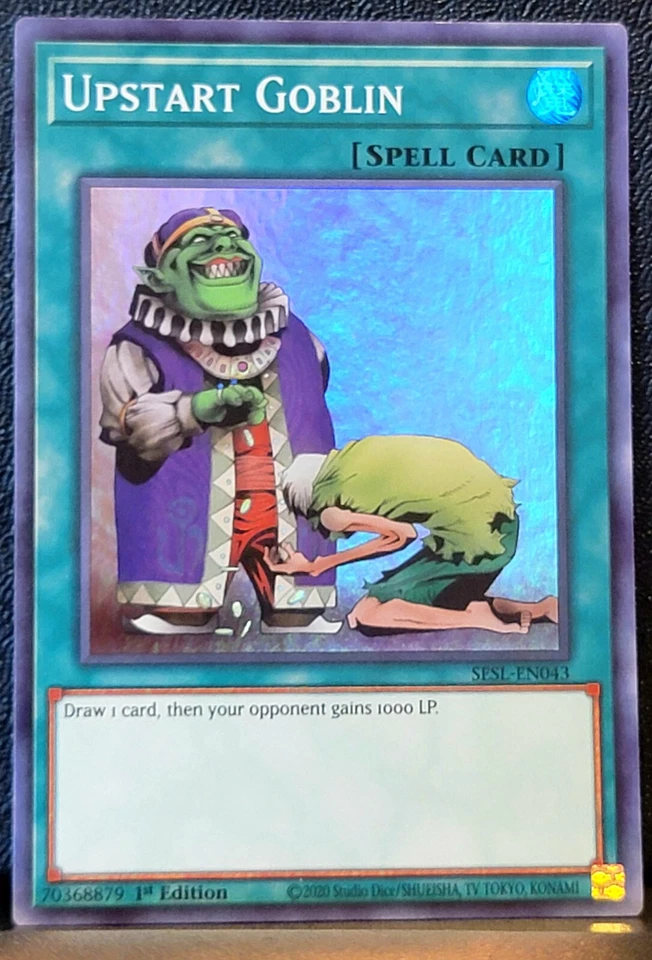 Yugioh Upstart Goblin SESL-EN043 1st Ed Super Rare Nm-M - Image 1 of 1