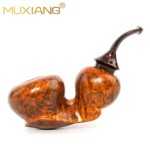 MUXIANG Glatte Freihandpfeife Handgefertigt Bruyere Holz Calabash Tabakpfeife - Bild 1 von 11