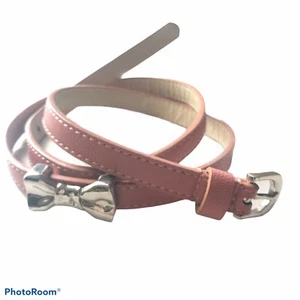 Charlotte Ruse Accessory Women’s Pink Narrow Belt Bow Ornament Size S/M - Picture 1 of 4