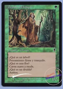 Woodland Druid FOIL Spanish Mtg MISPRINT. Flavor text is in rules text font - Imagen 1 de 6