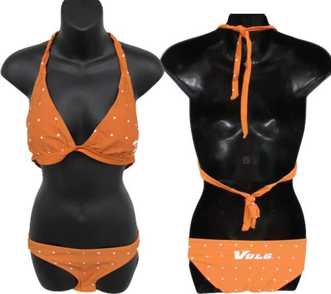 NEW Tennessee Volunteers VOLS Women Sizes S-M Swimsuit Bikini 2 Piece Suit Cover