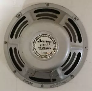 VINTAGE 10" JENSEN ALNICO 5 Altoparlanti 2,5 Ohm PA Altoparlante 220549 USA - Foto 1 di 4