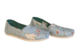 TOMS Venice Collection Zapato Clásico de Lona Talla 9 Mujer Azul Océano Nadar Playa NUEVO - Imagen 1 de 8