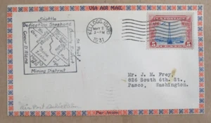 COVER "1931 CACHET DEDICATION of SHOSHONE COUNTY AIRPORT KELLOGG, IDAHO" - Picture 1 of 4