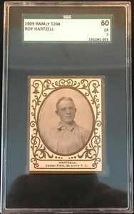 1909 T204 RAMLY Tobacco Baseball Card ROY HARTZELL St. Louis AL SGC 5 - Picture 1 of 2